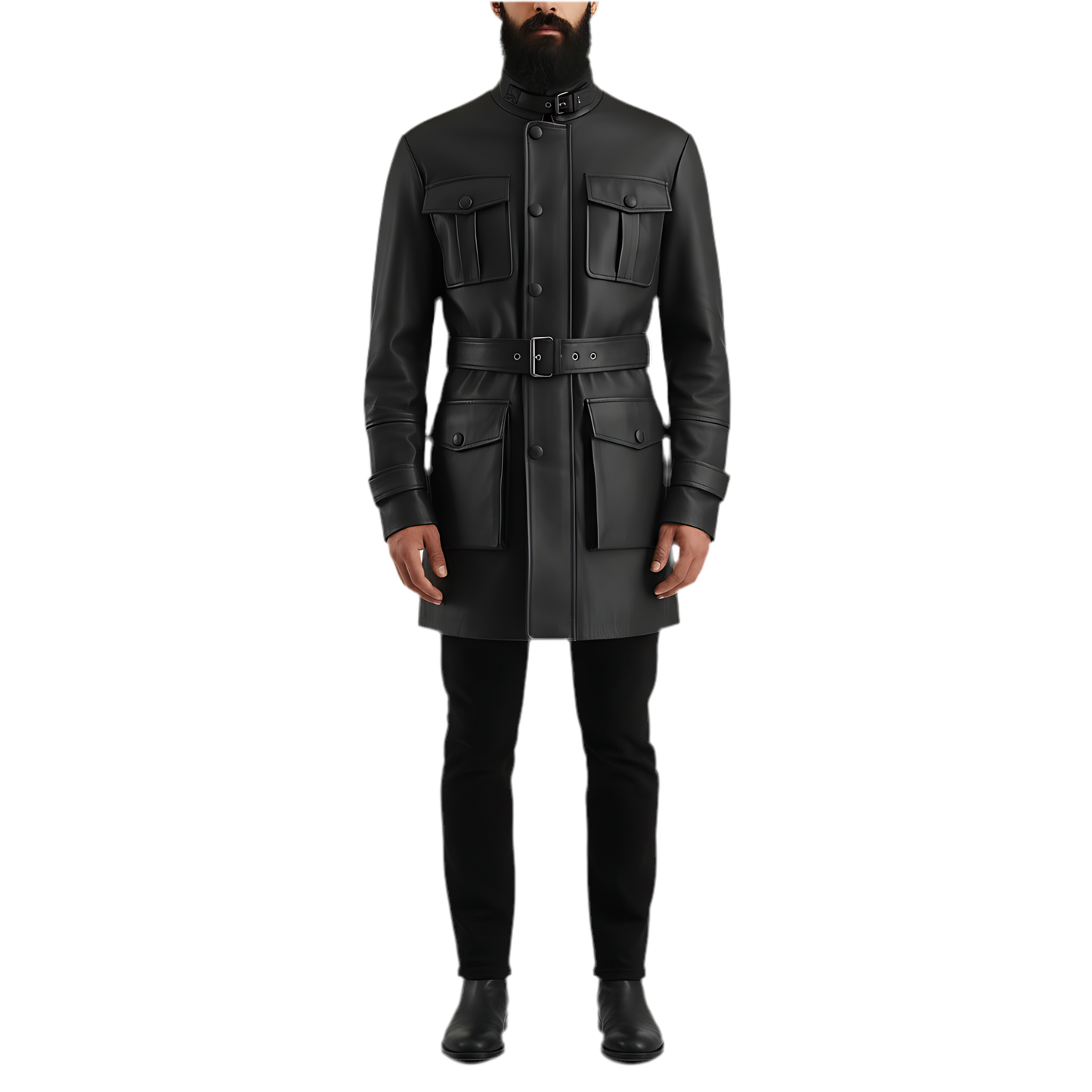 MARRAKCHI Veste en daim noir Rolf Marrakchi