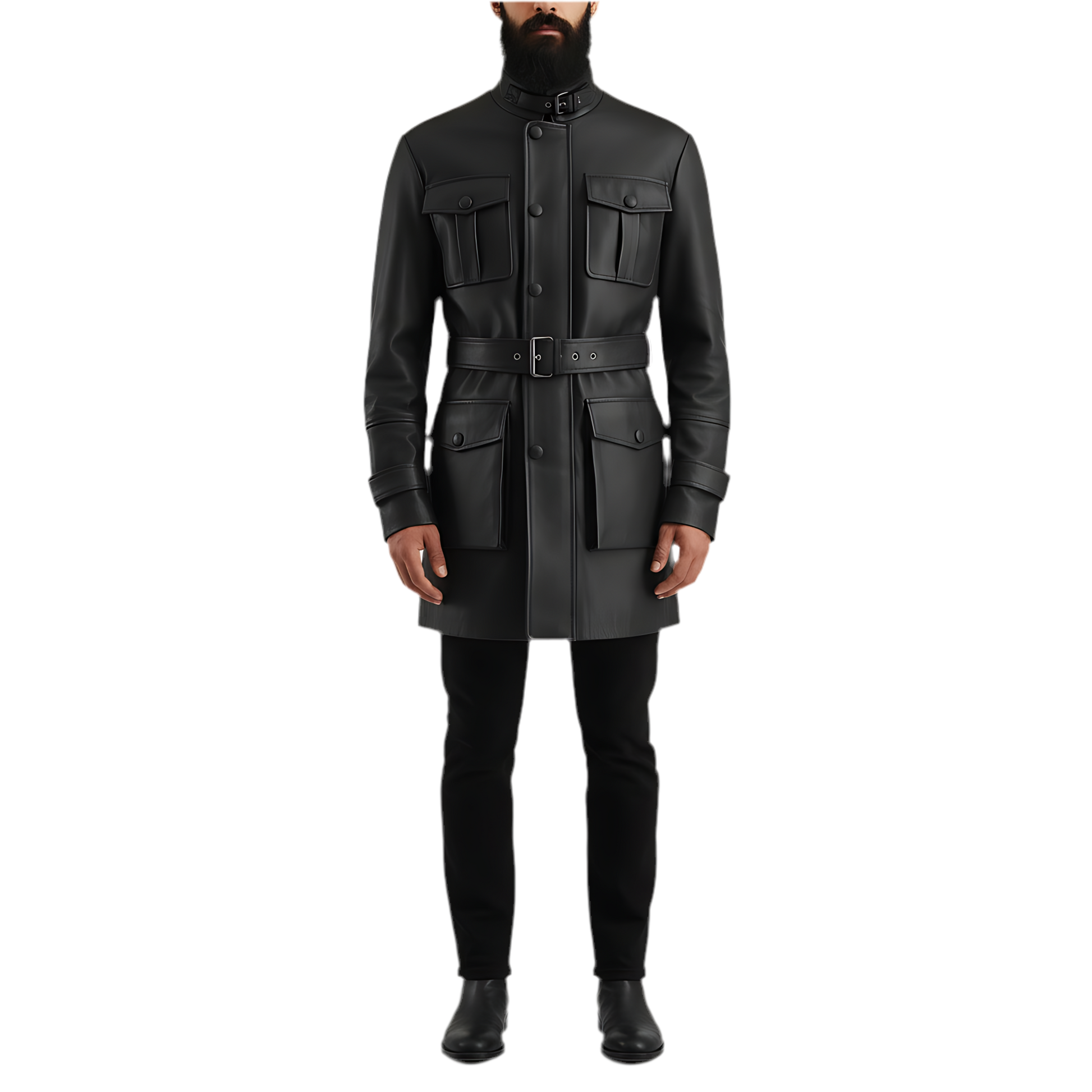 MARRAKCHI Veste en daim noir Rolf Marrakchi