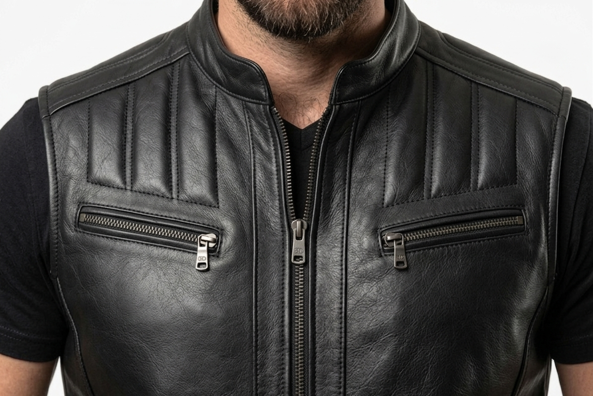 Gilet cuir homme 