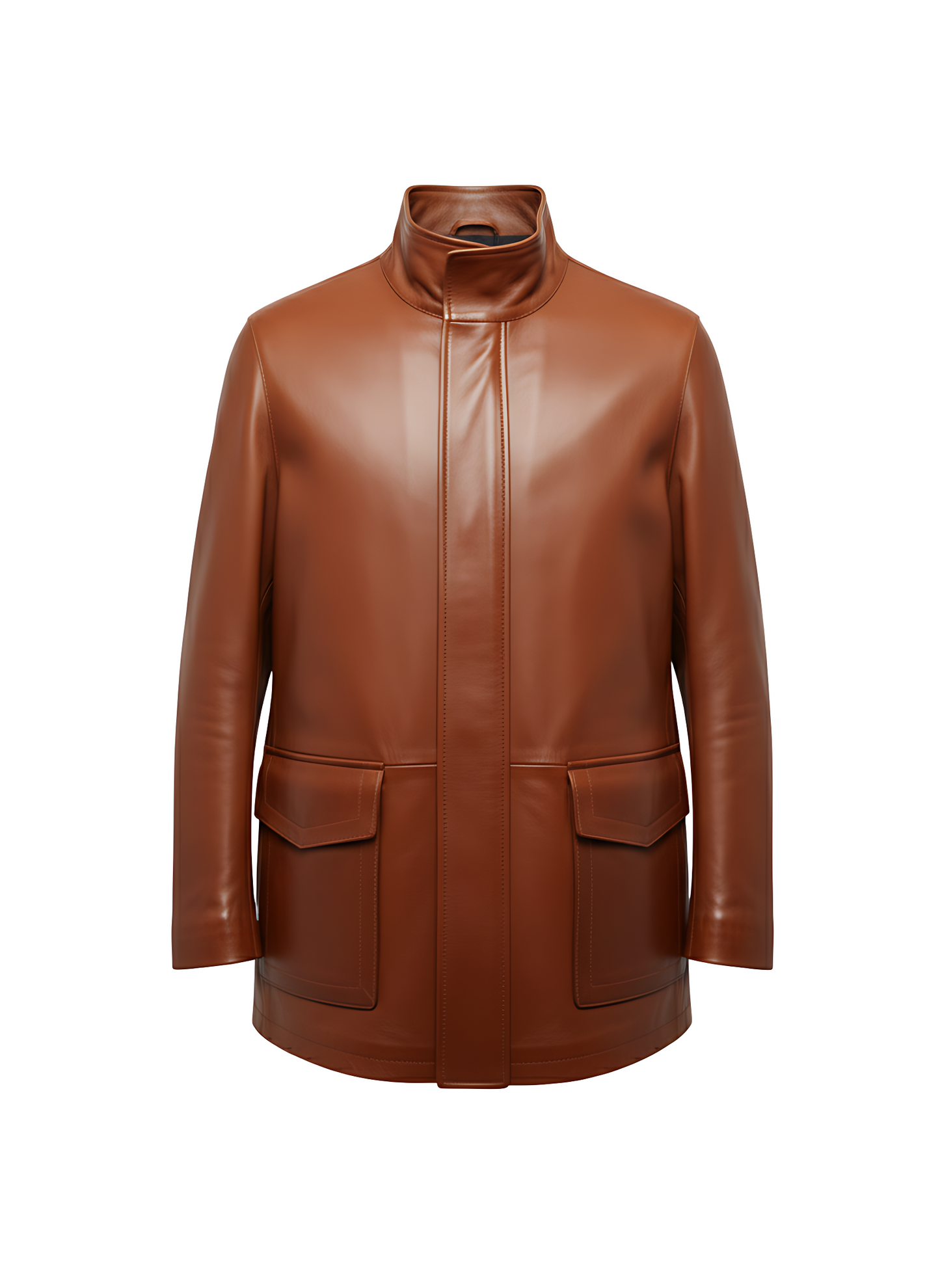 Manteau long pour homme en cuir noir – Canada