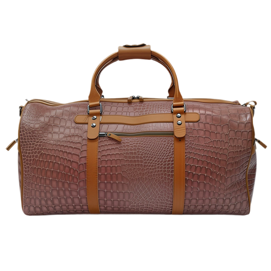 Sac week-end homme en cuir de vachette Marrakchi Motif serpent