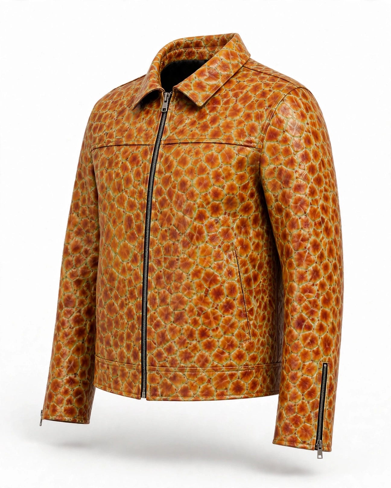 Veste AMBER SCALE - Cuir de Vachette Reptile Édition Marrakech Night