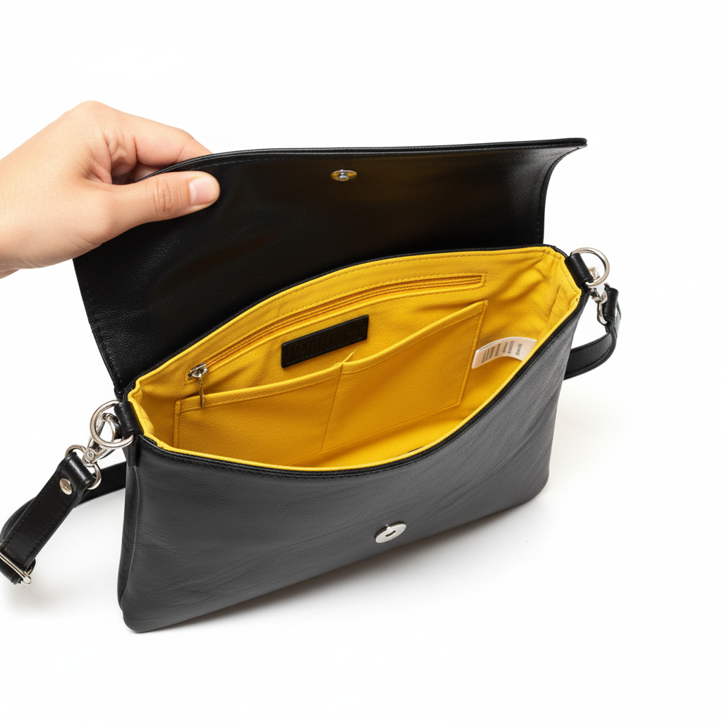 MARRAKCHI  Pochette en cuir Noir Marrakchi