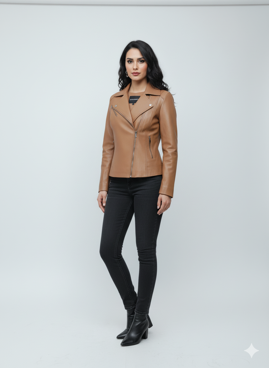 Veste en cuir d’agneau – Malika
