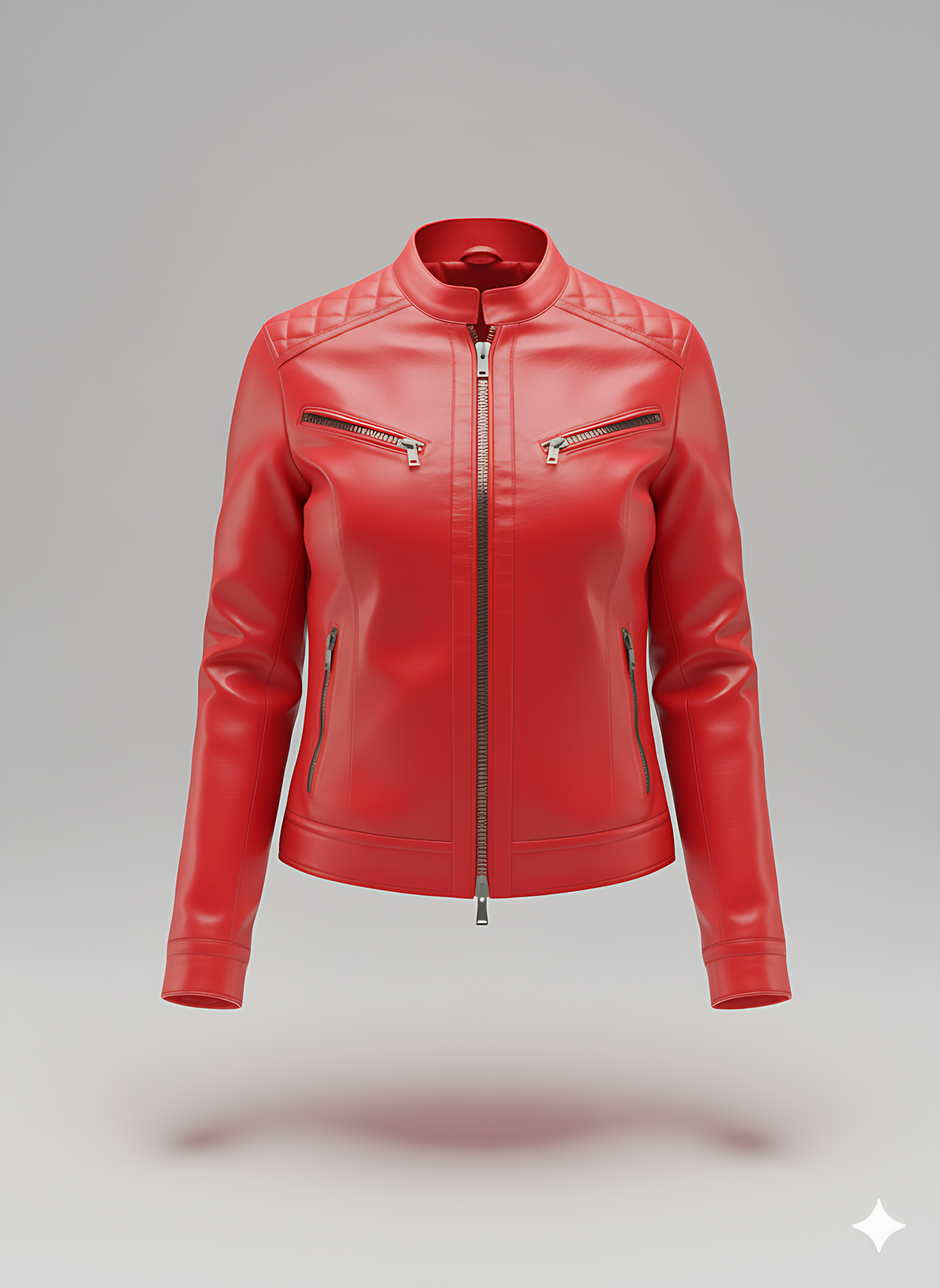 Women’s Leather Biker Jacket – “Frida”