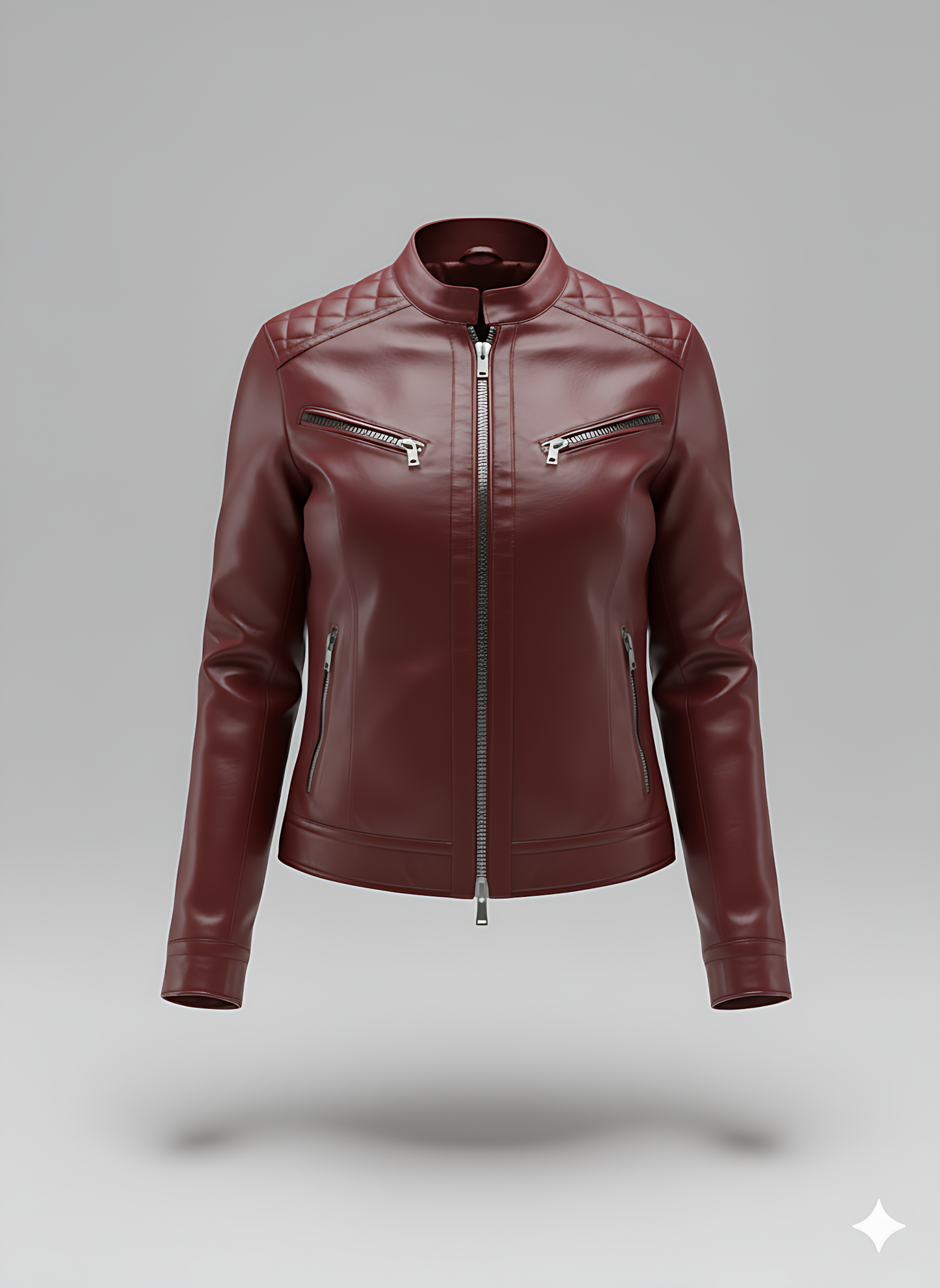 Women’s Leather Biker Jacket – “Frida”