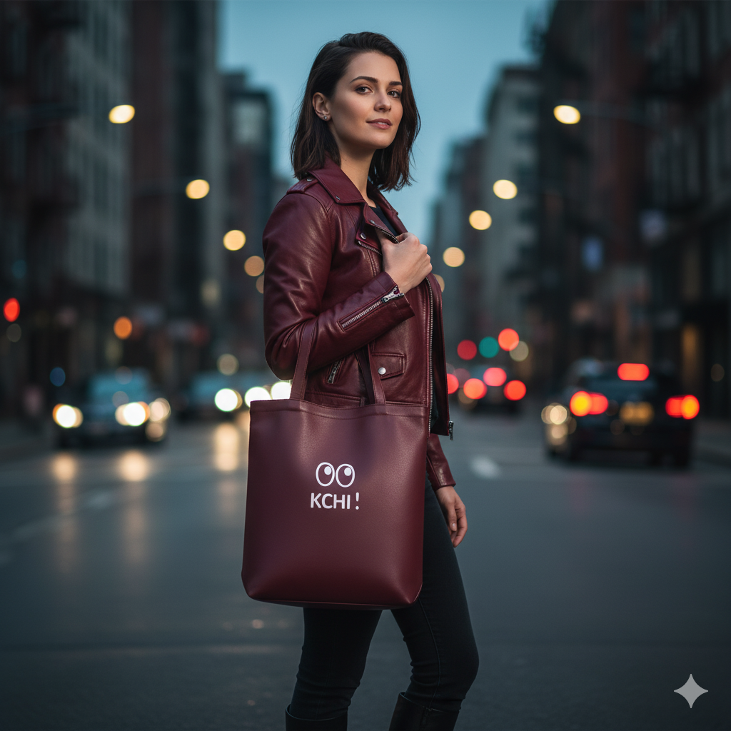 Sac shopping tendance en cuir Marrakchi, taille ajustable