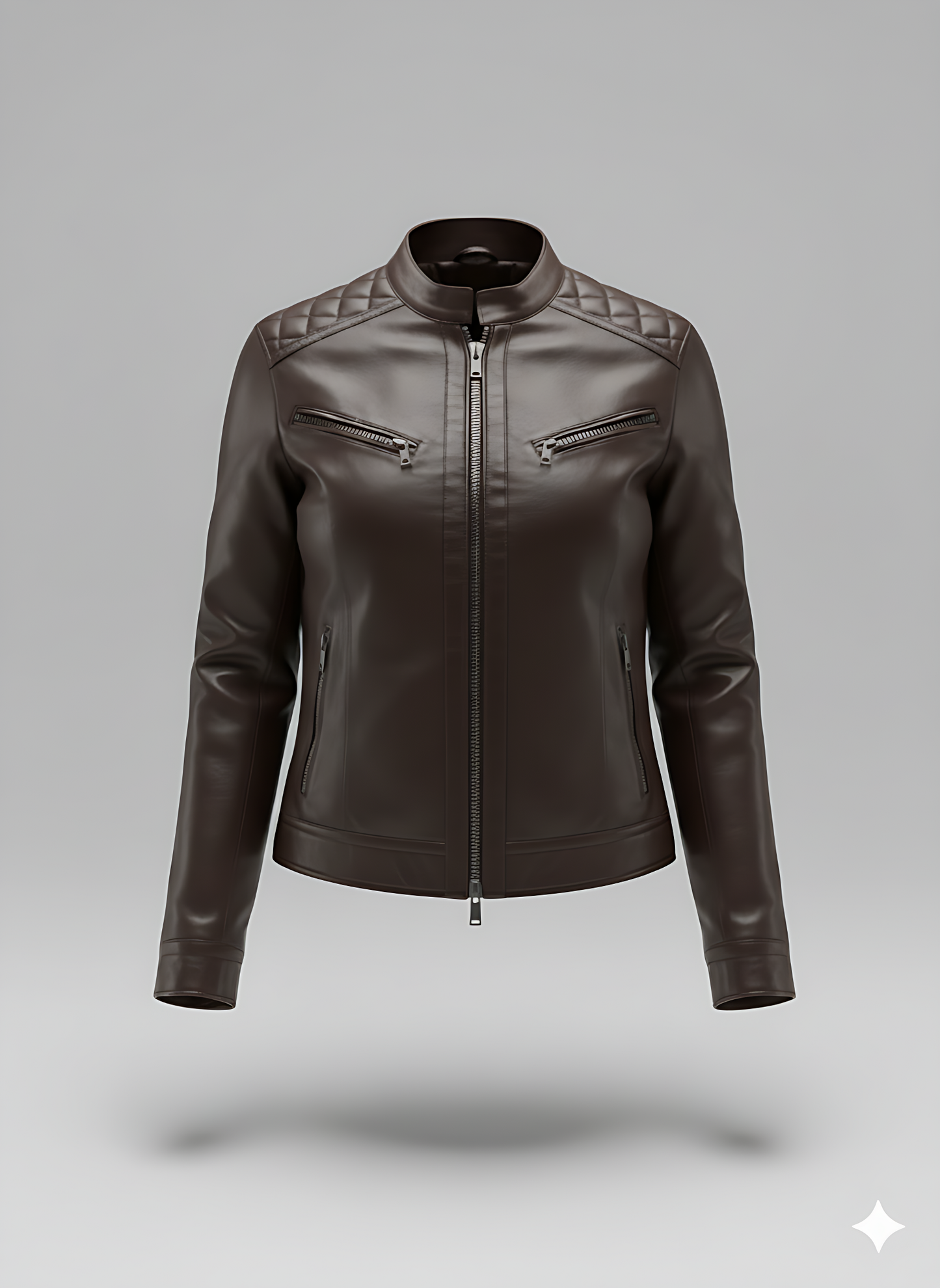 Women’s Leather Biker Jacket – “Frida”
