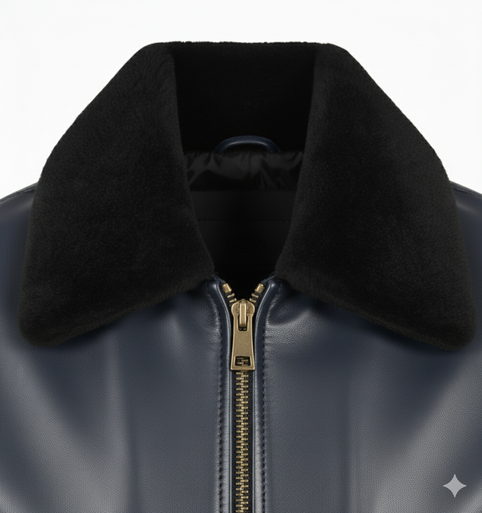 Veste bomber en cuir Ambre B19