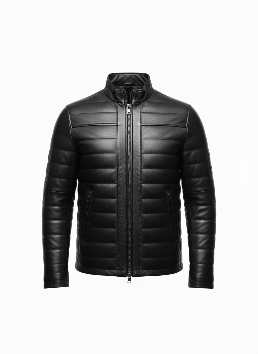 Puffer en cuir d'agneau