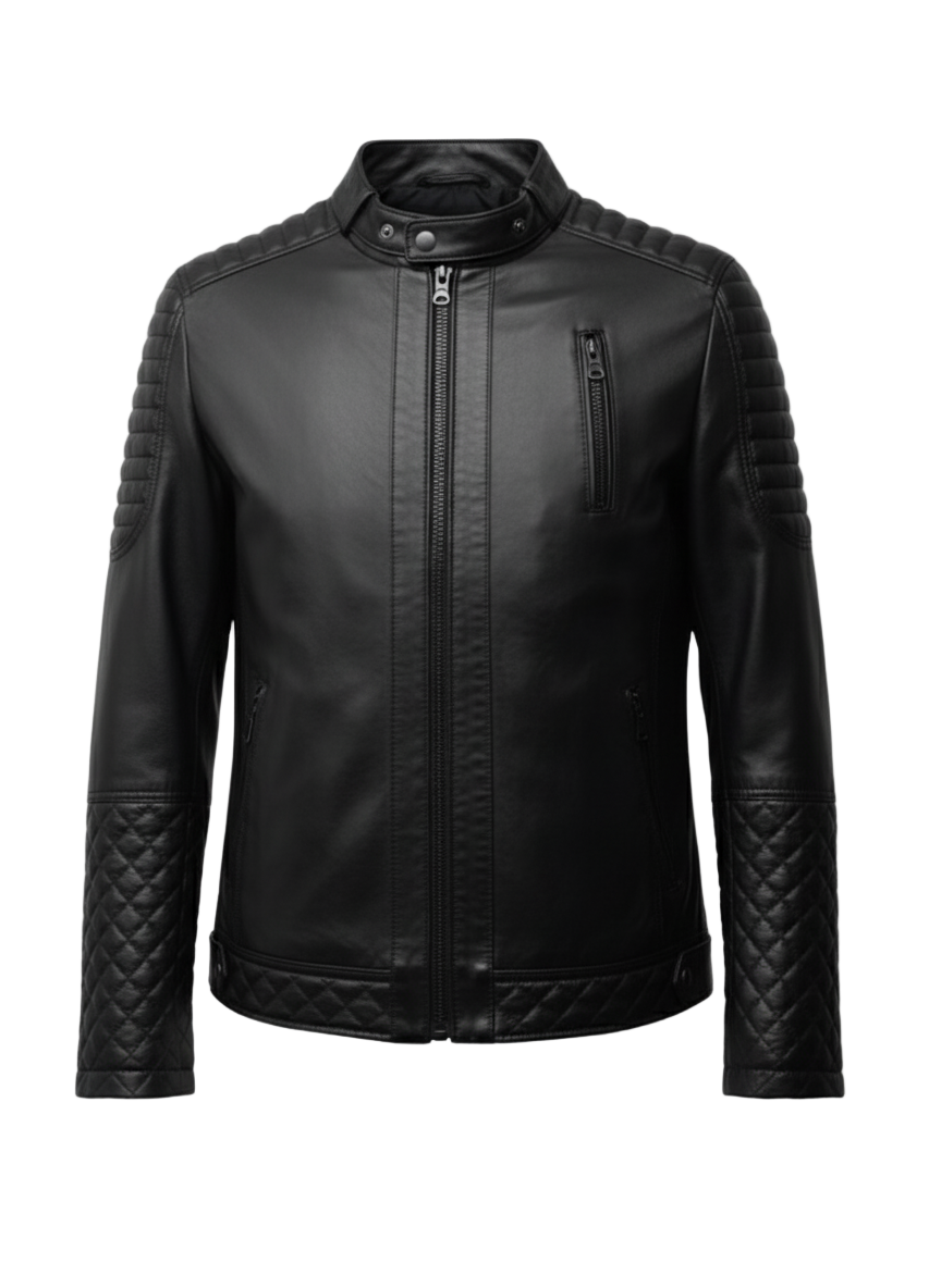 Veste en cuir Camel COOPER