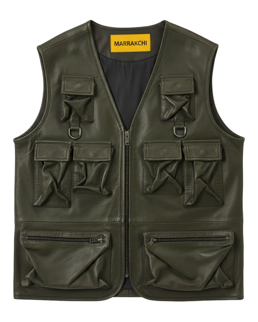 Gilet Utility Multi-Poches – Vintage Black