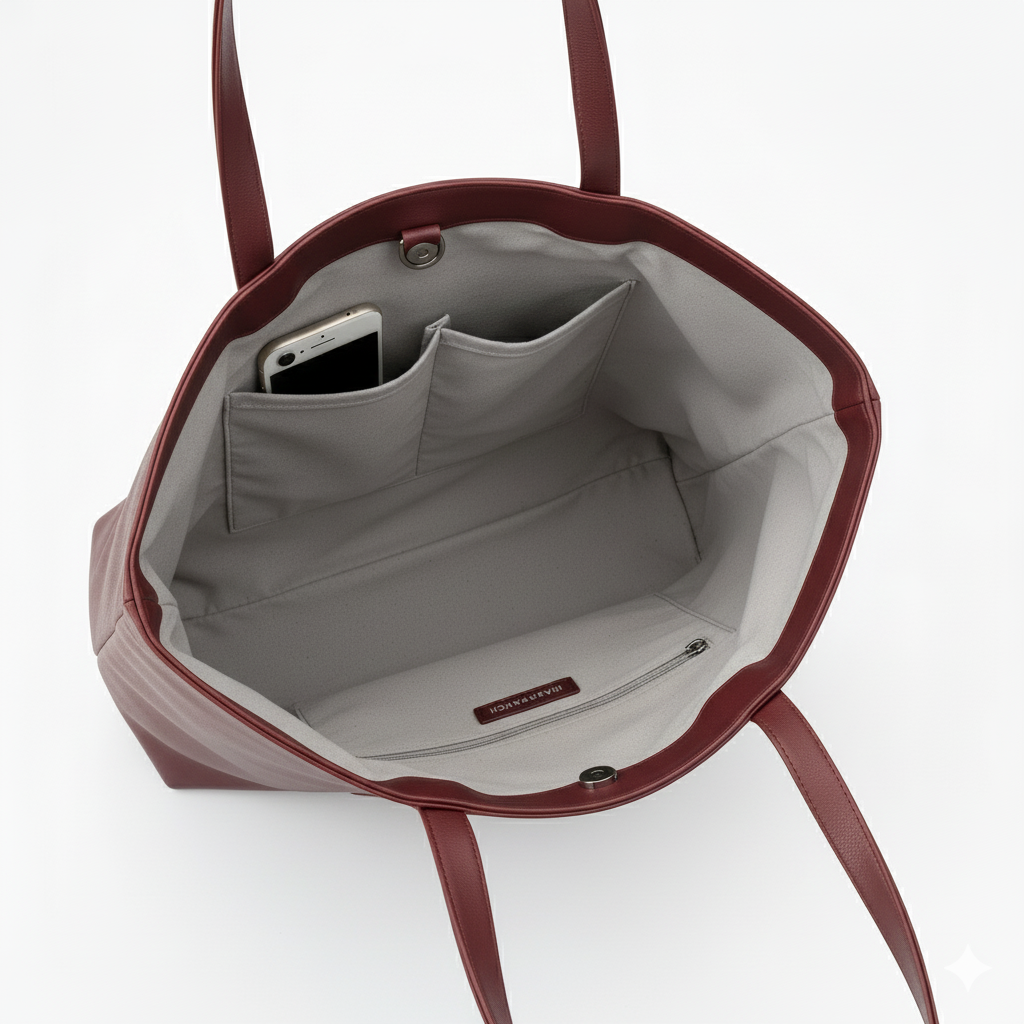 Sac shopping tendance en cuir Marrakchi, taille ajustable