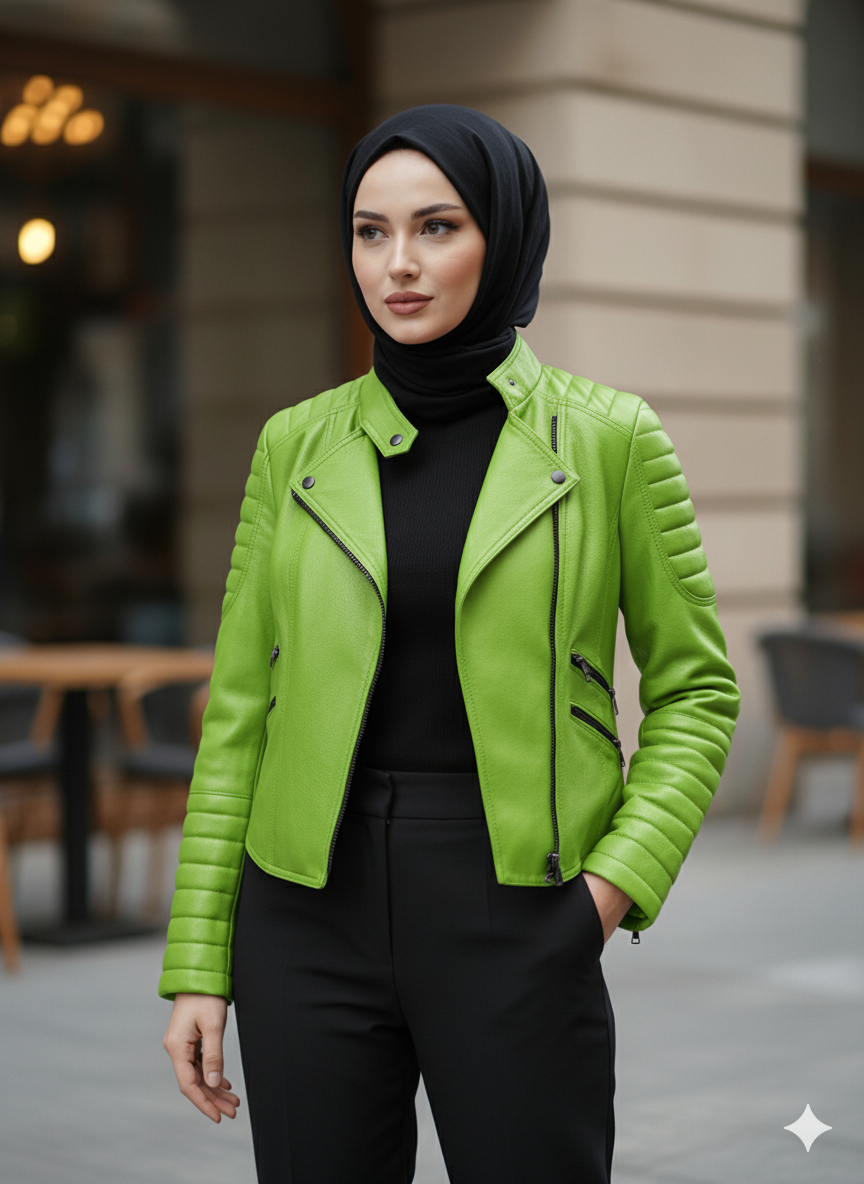 Veste en cuir d’agneau – Majida