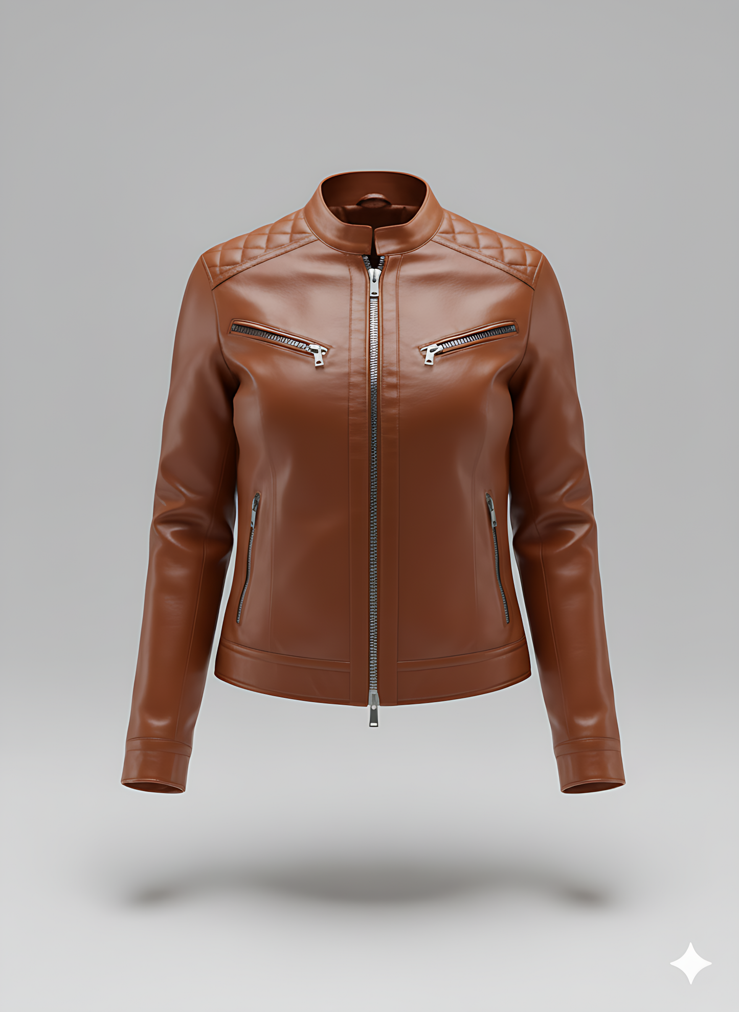 Women’s Leather Biker Jacket – “Frida”