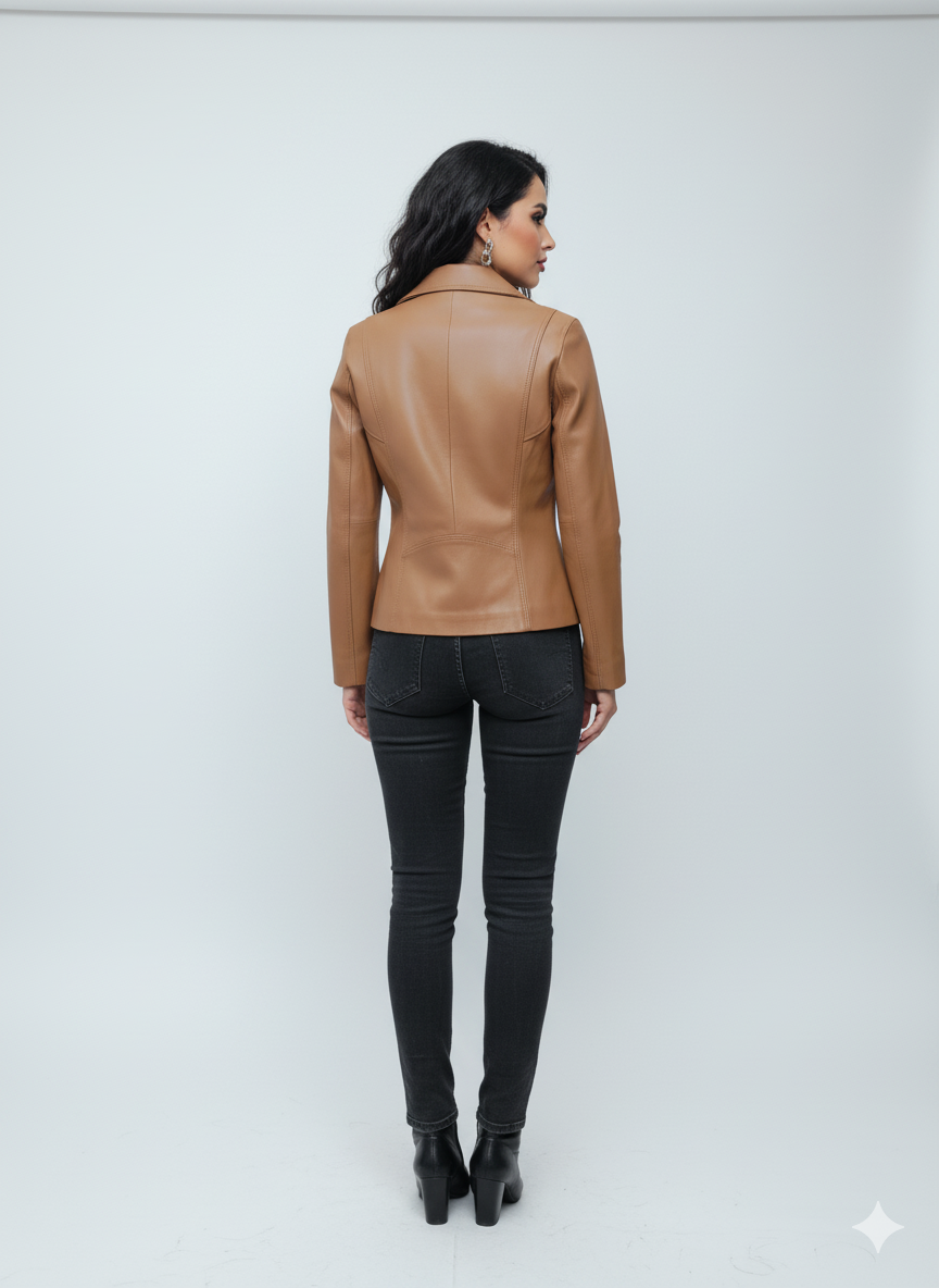 Veste en cuir d’agneau – Malika