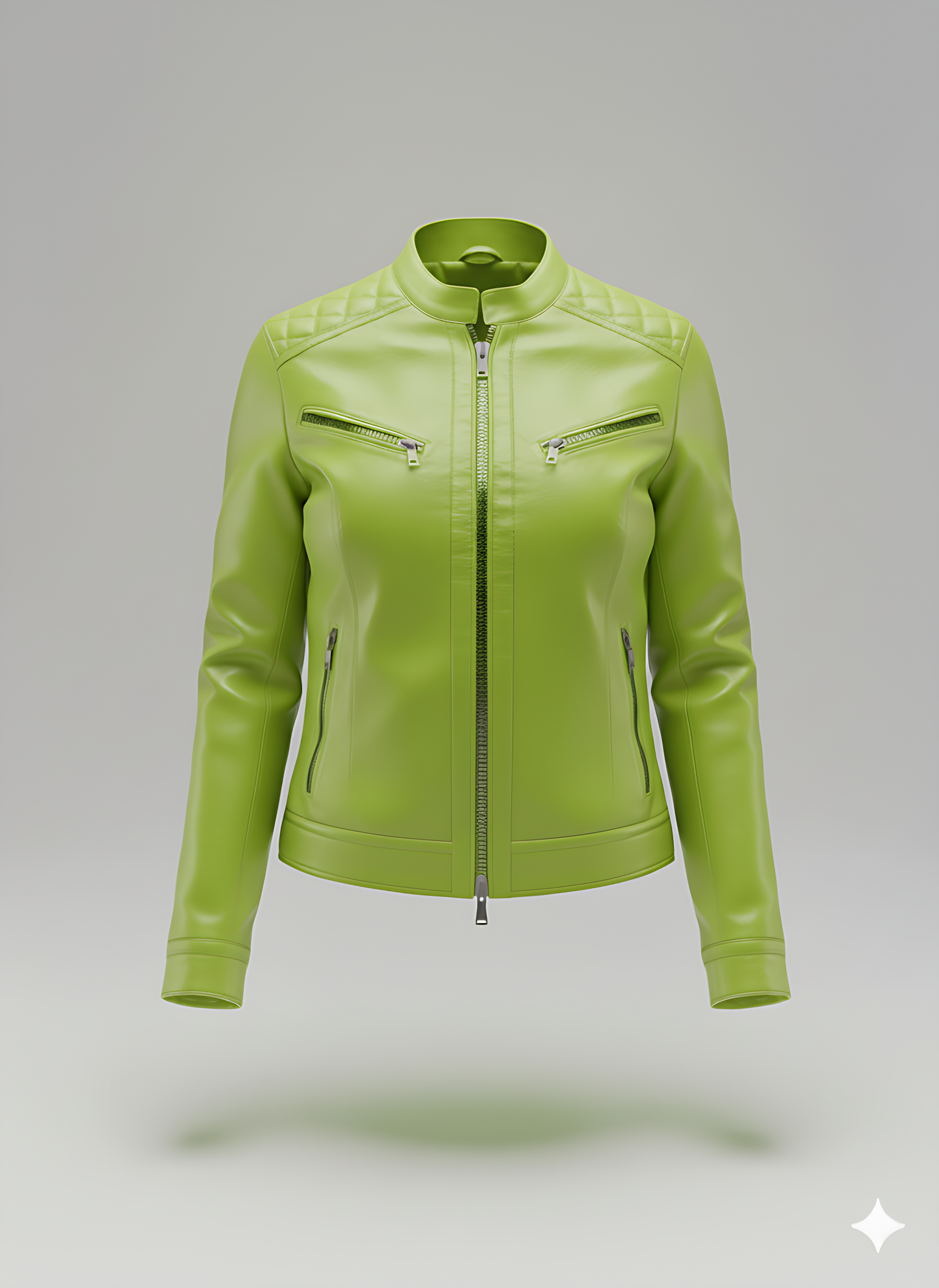 Women’s Leather Biker Jacket – “Frida”