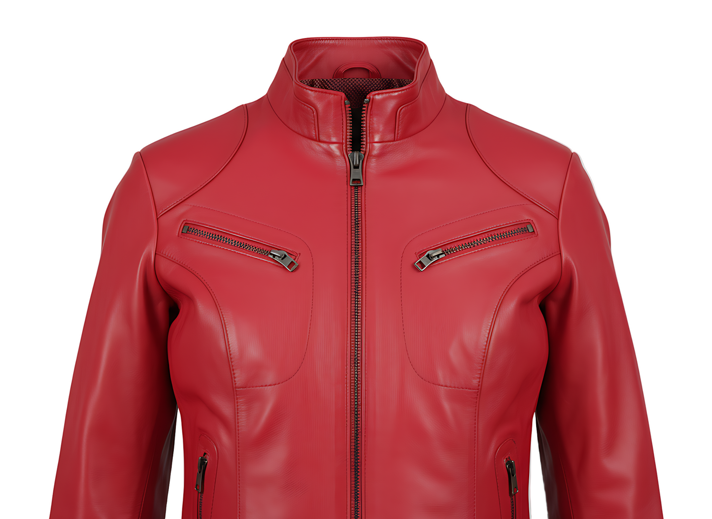 Veste en cuir d’agneau – Bikergirl Tiffany