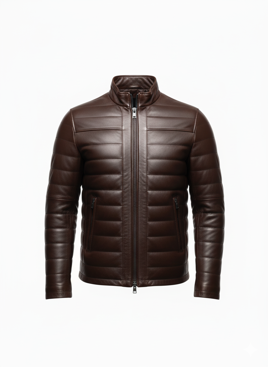 Puffer en cuir d'agneau