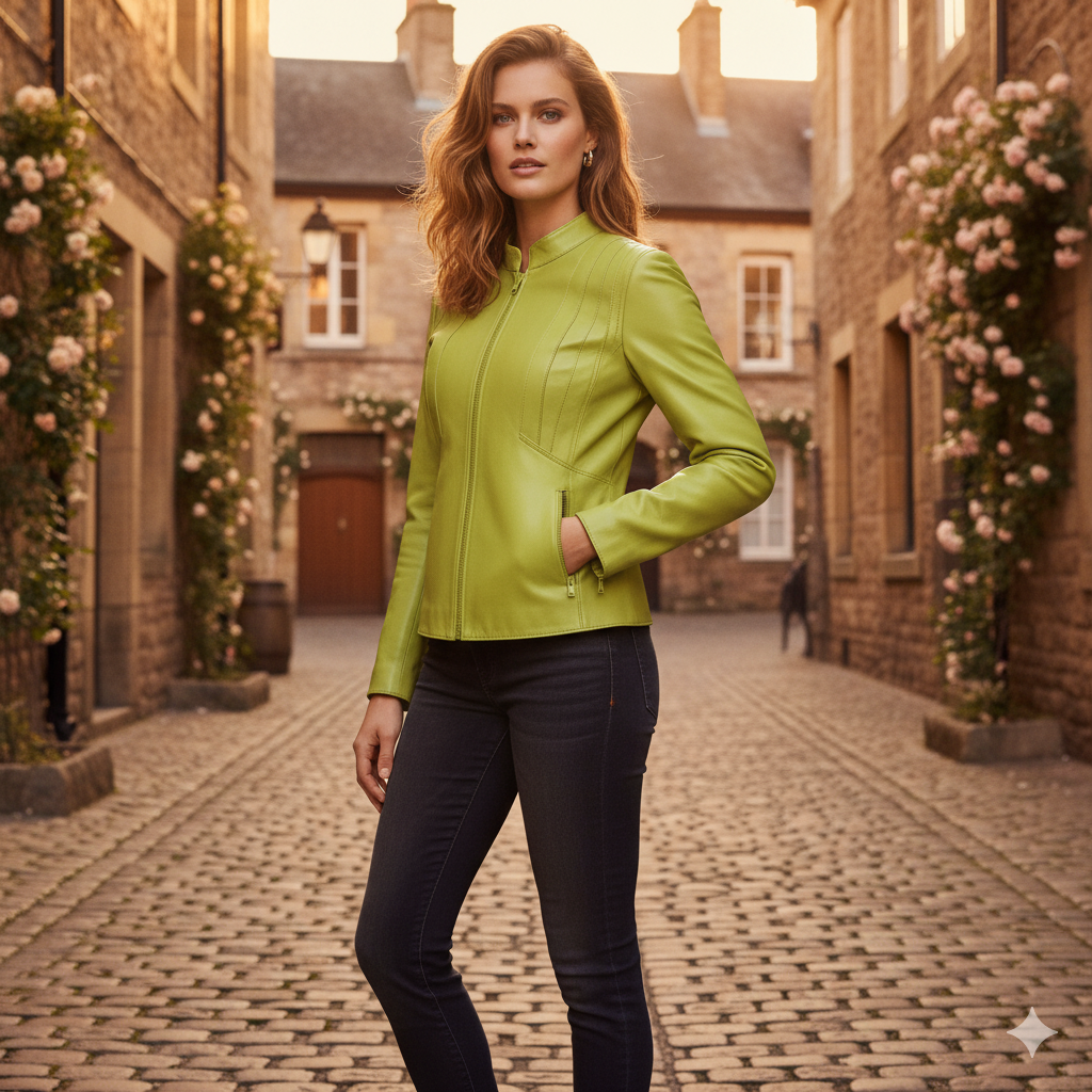 Veste en cuir d'agneau DUCE