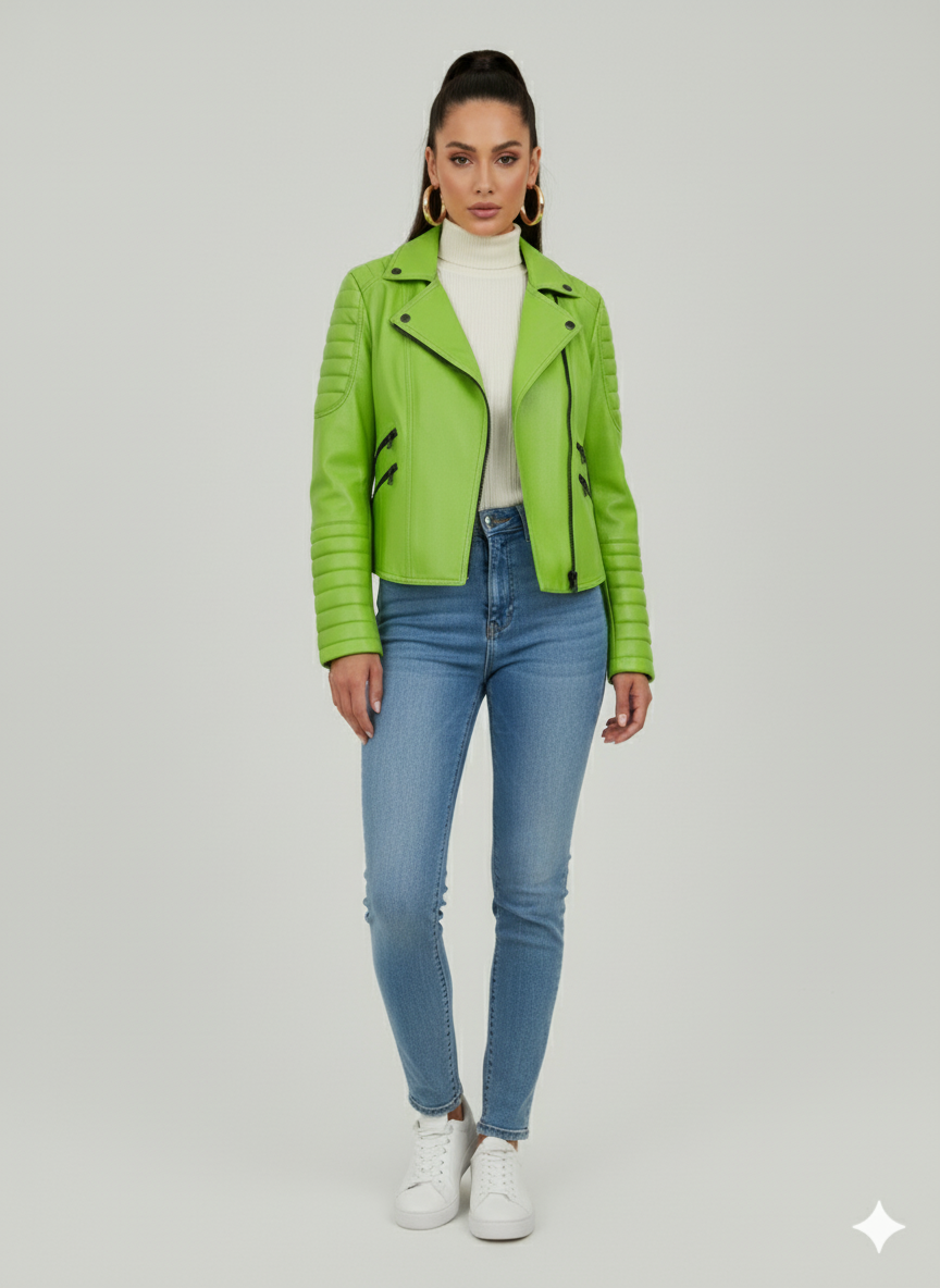 Veste en cuir d’agneau – Majida