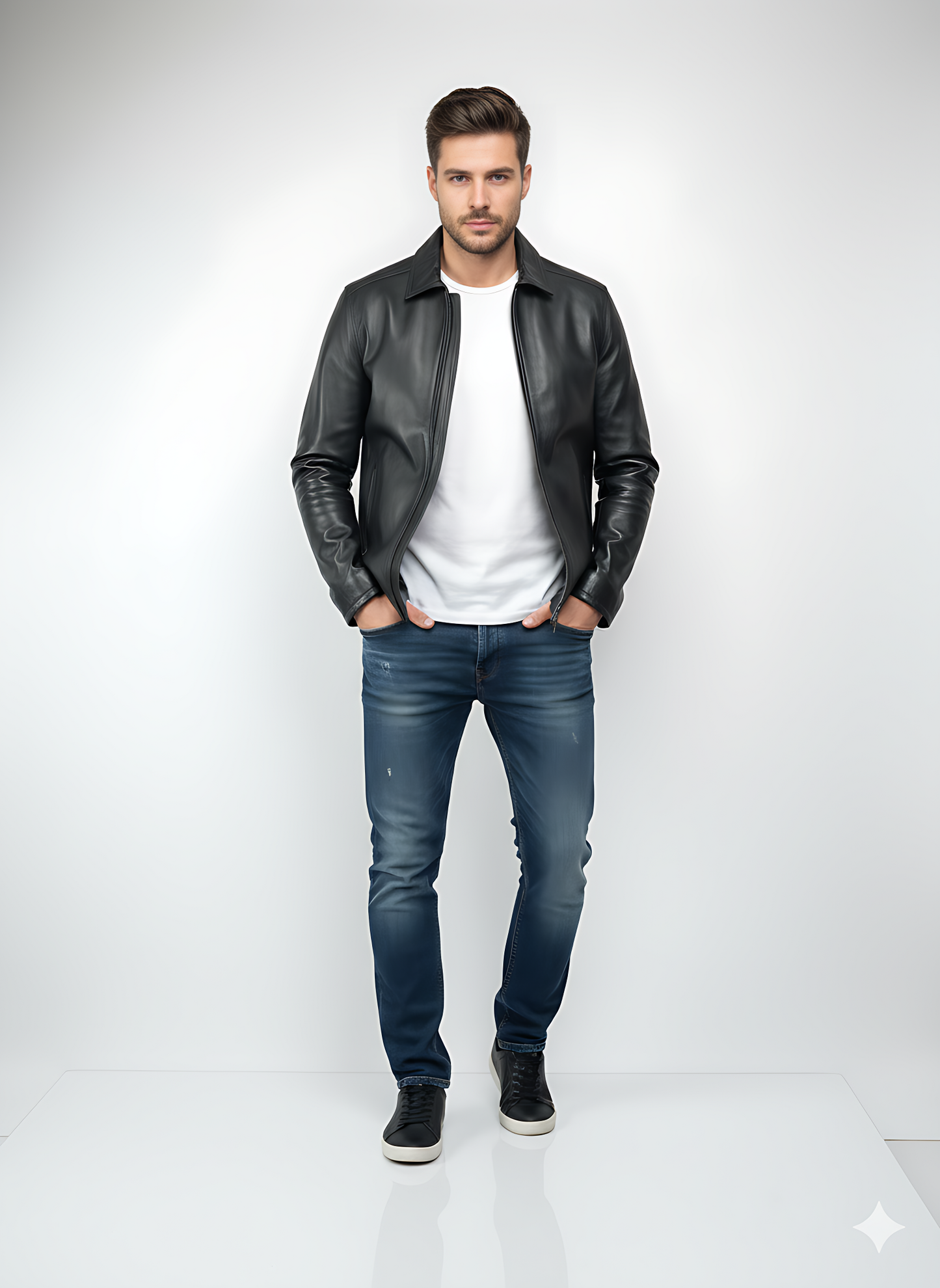 Veste en cuir d’agneau pour homme – Marvis