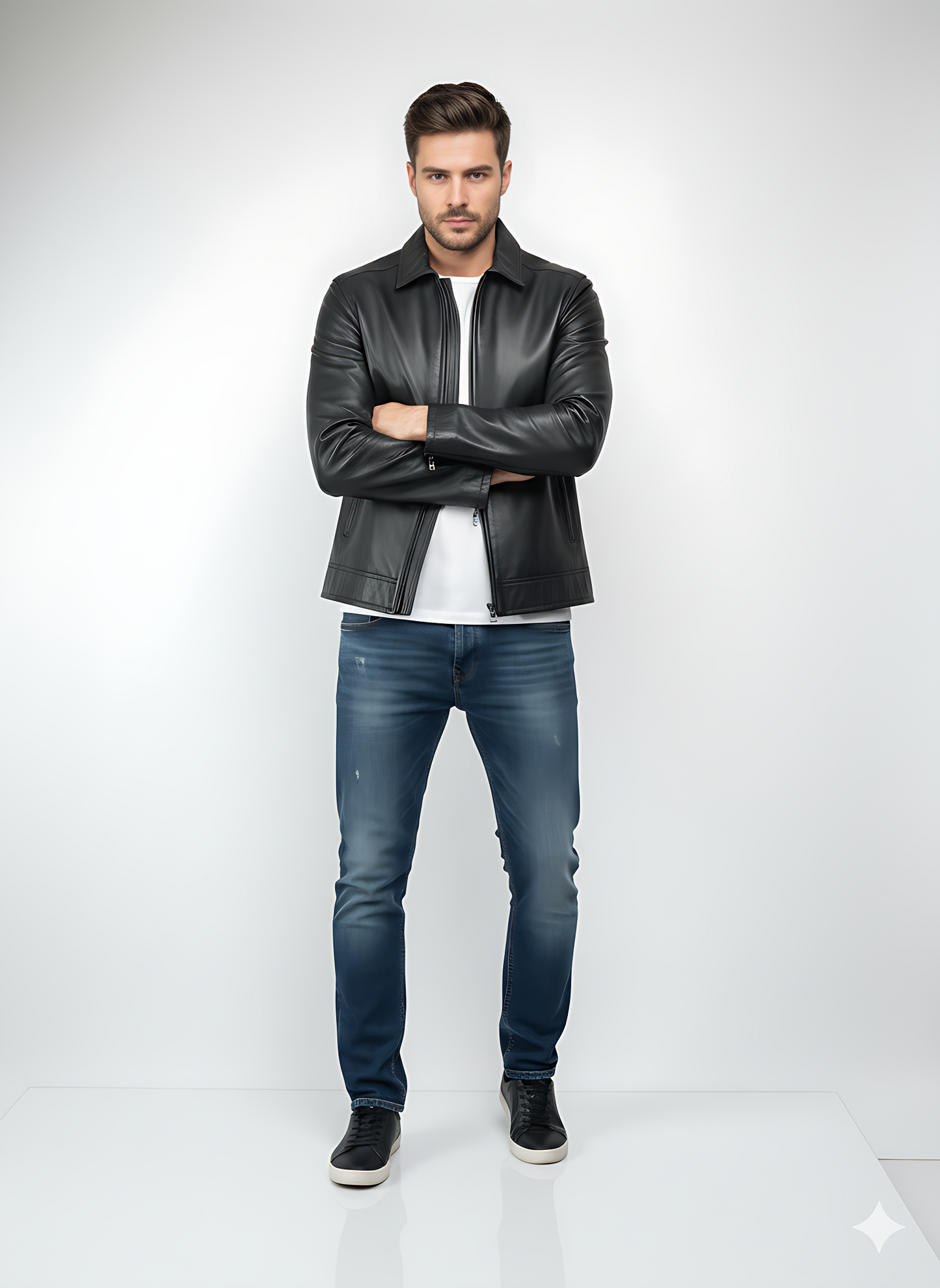 Veste en cuir d’agneau pour homme – Marvis