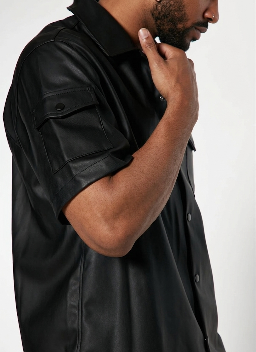 Chemise cuir homme confortable et haut de gamme