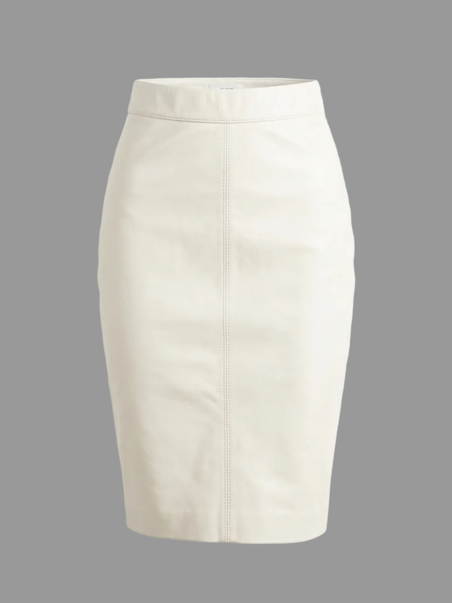 Jupe crayon cuir femme en cuir premium ultra doux ajustée