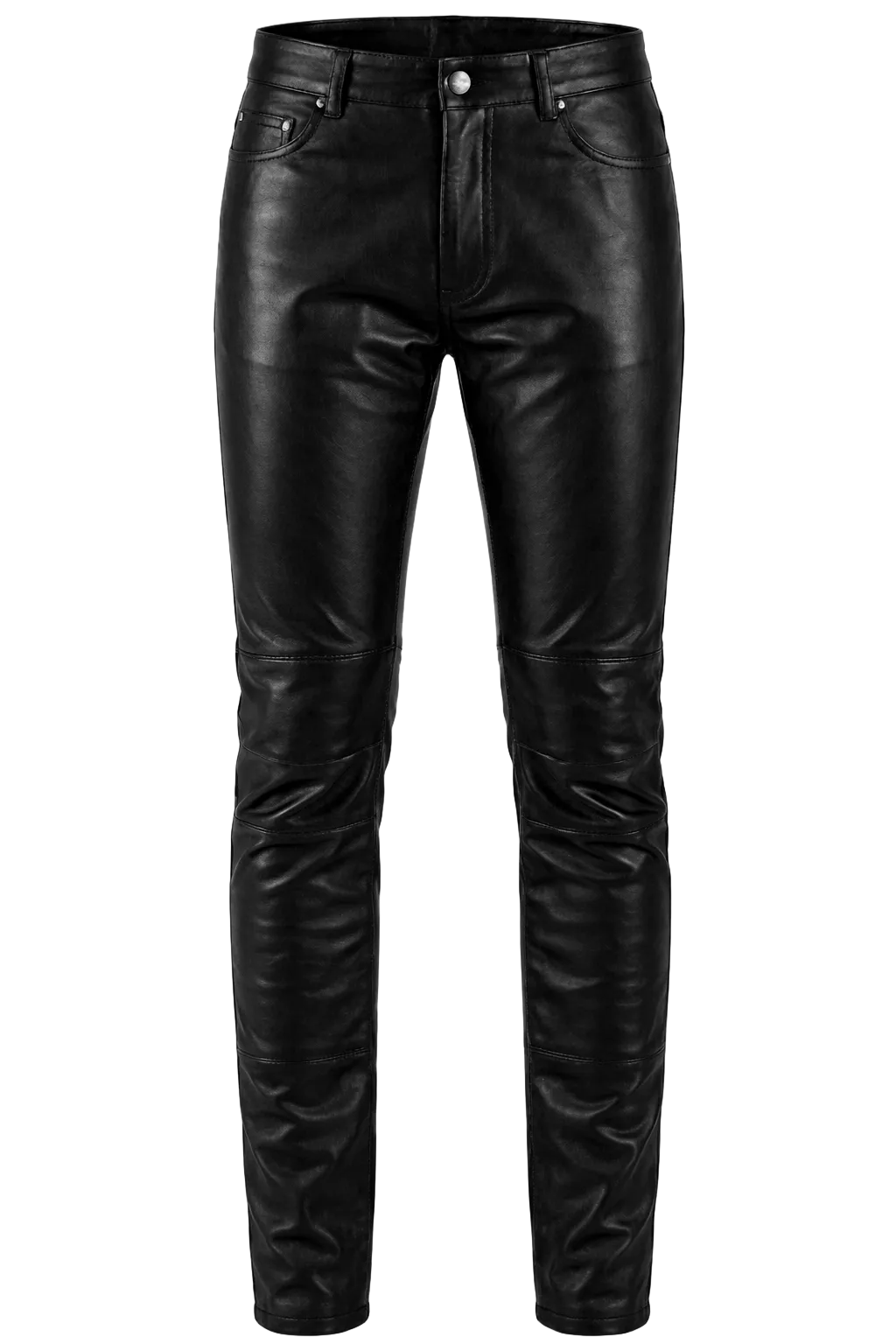 Pantalon cuir homme noir en cuir premium ultra doux coupe slim