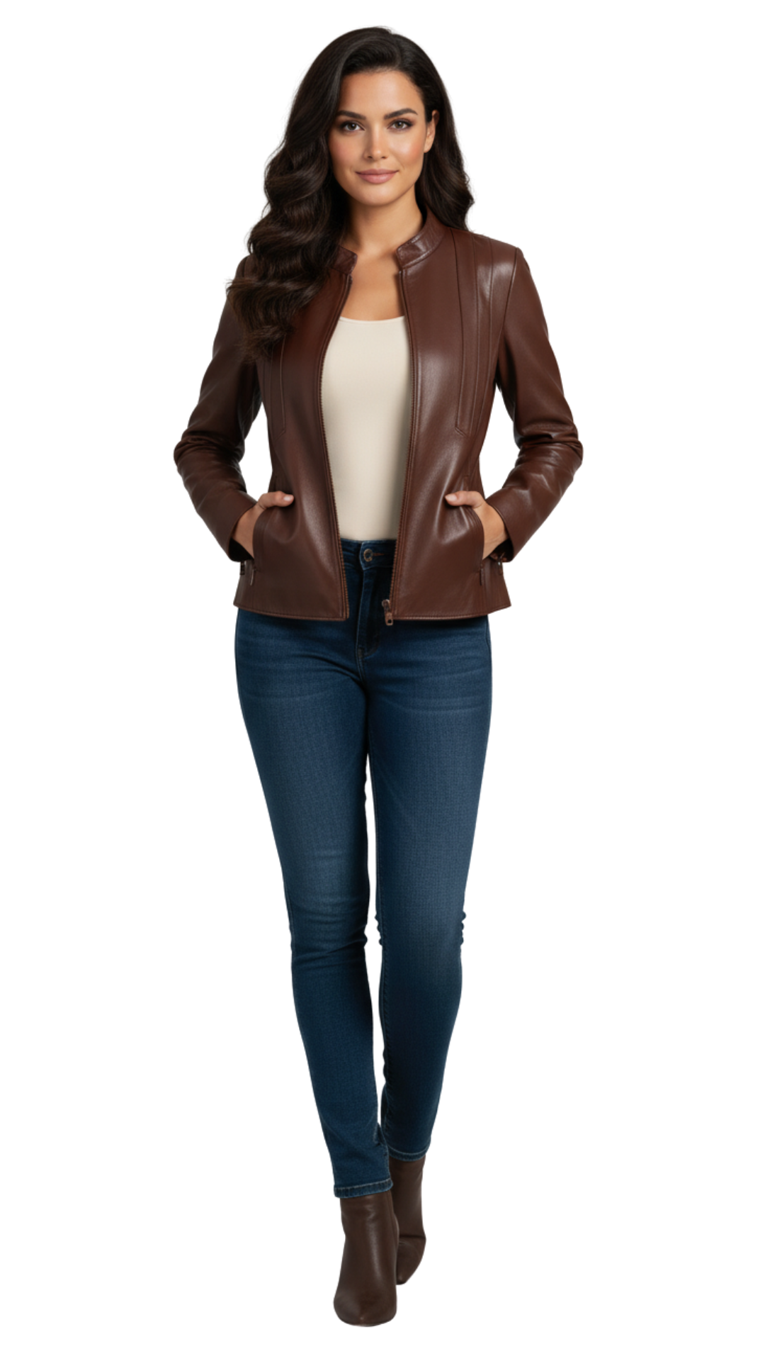 Veste en cuir d'agneau DUCE