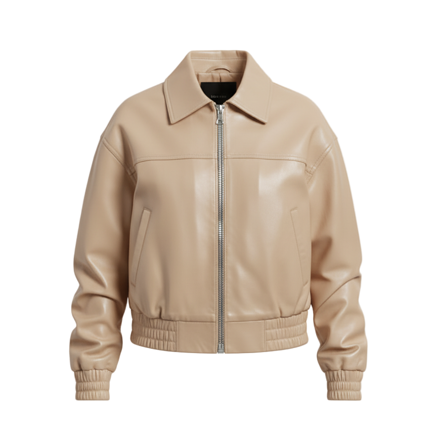 Veste en cuir – Bomber Veste femme