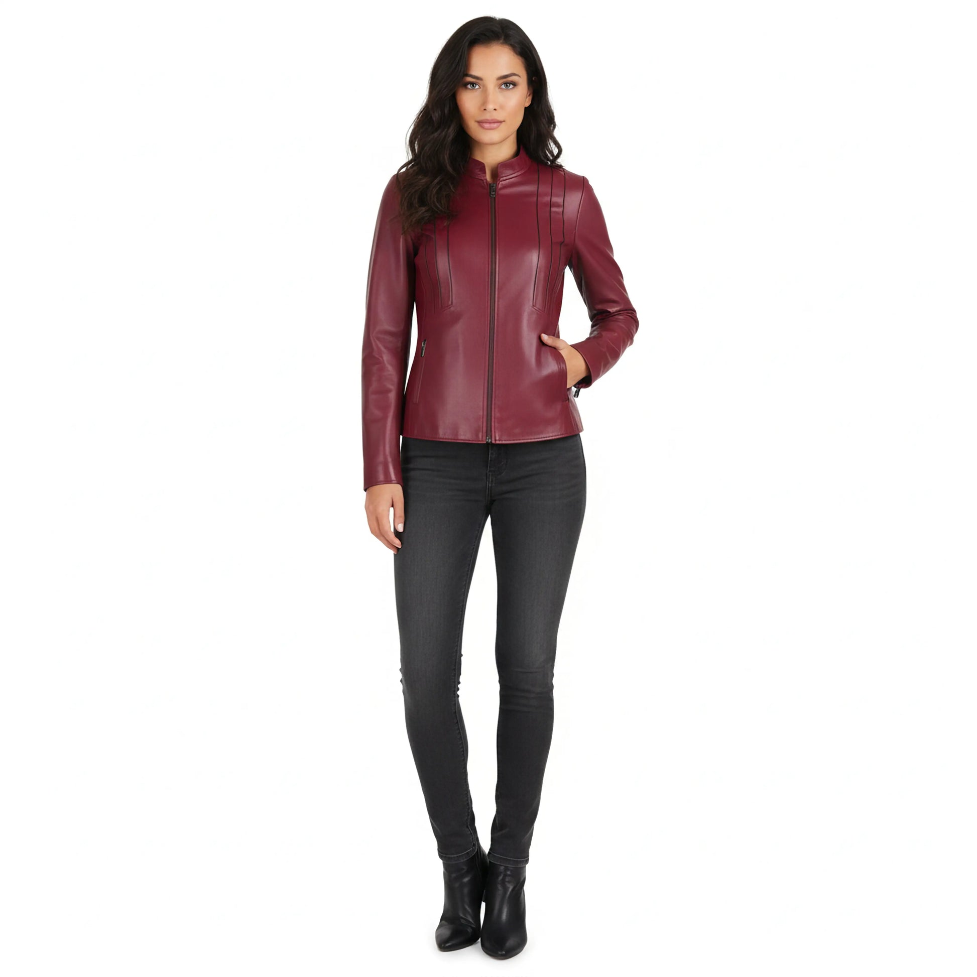 Veste en cuir d'agneau DUCE My Store