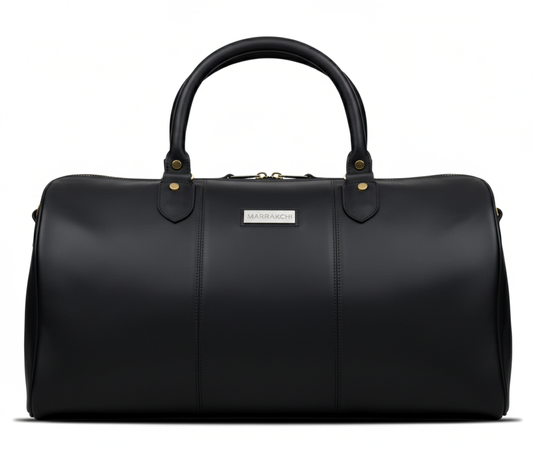 Aristocrat par Marrakchi Sac de voyage en cuir noir My Store