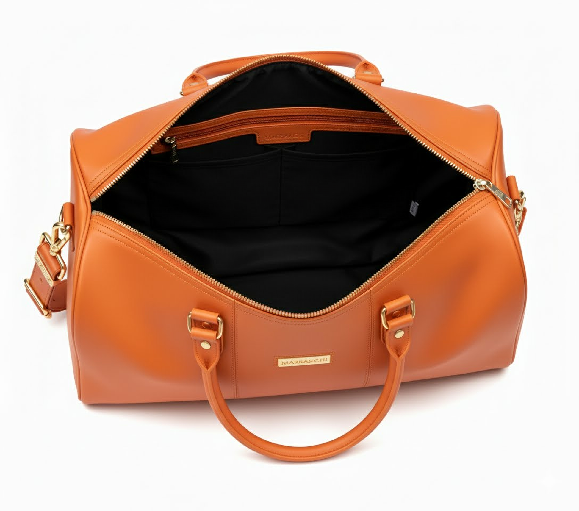 Aristocrat par Marrakchi Sac de voyage en cuir noir My Store