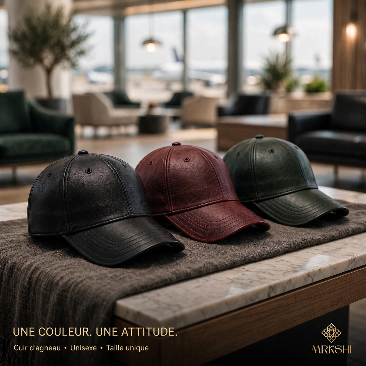 Casquette de baseball en cuir, différentes couleurs