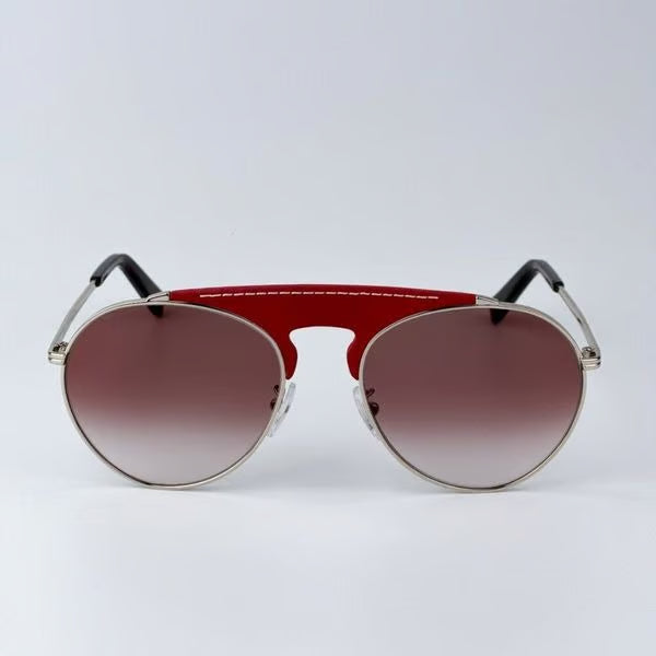 Lunettes de soleil avec ornements en cuir,  rondes, lunettes aviateur rétro, unisexes, UV400