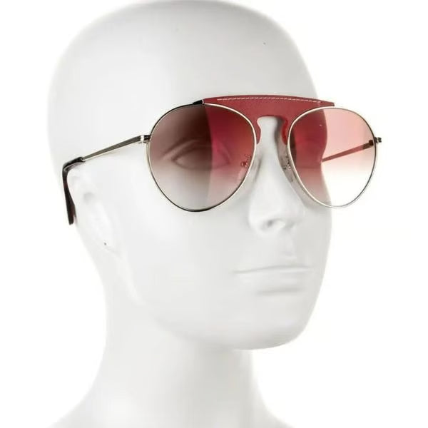 Lunettes de soleil avec ornements en cuir,  rondes, lunettes aviateur rétro, unisexes, UV400