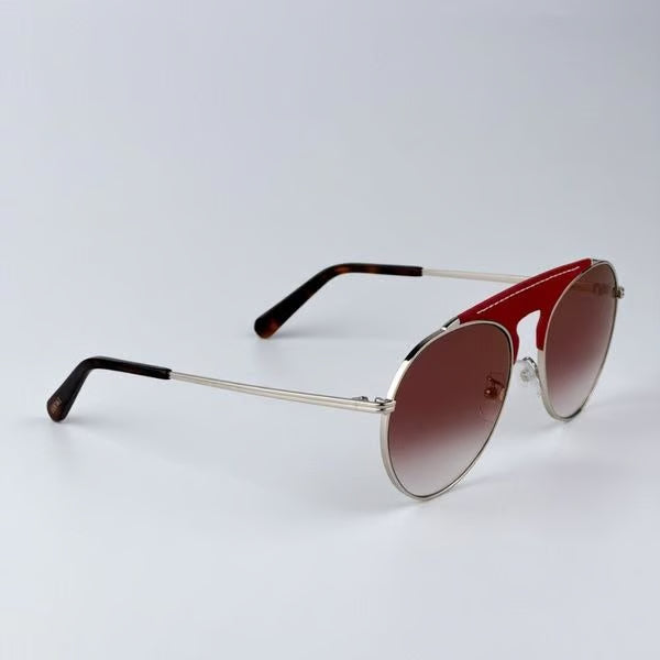 Lunettes de soleil avec ornements en cuir,  rondes, lunettes aviateur rétro, unisexes, UV400