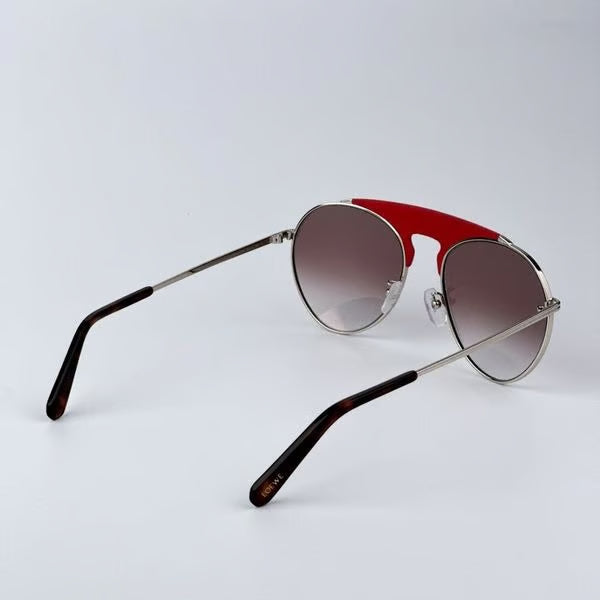 Lunettes de soleil avec ornements en cuir,  rondes, lunettes aviateur rétro, unisexes, UV400