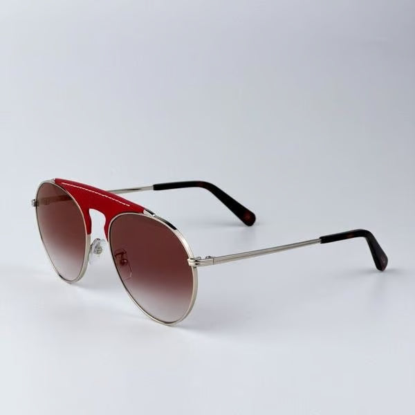 Lunettes de soleil avec ornements en cuir,  rondes, lunettes aviateur rétro, unisexes, UV400